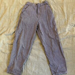 Willi Smith | women's 6 (fits xsmall) Black and White Striped Pants 100% cotton